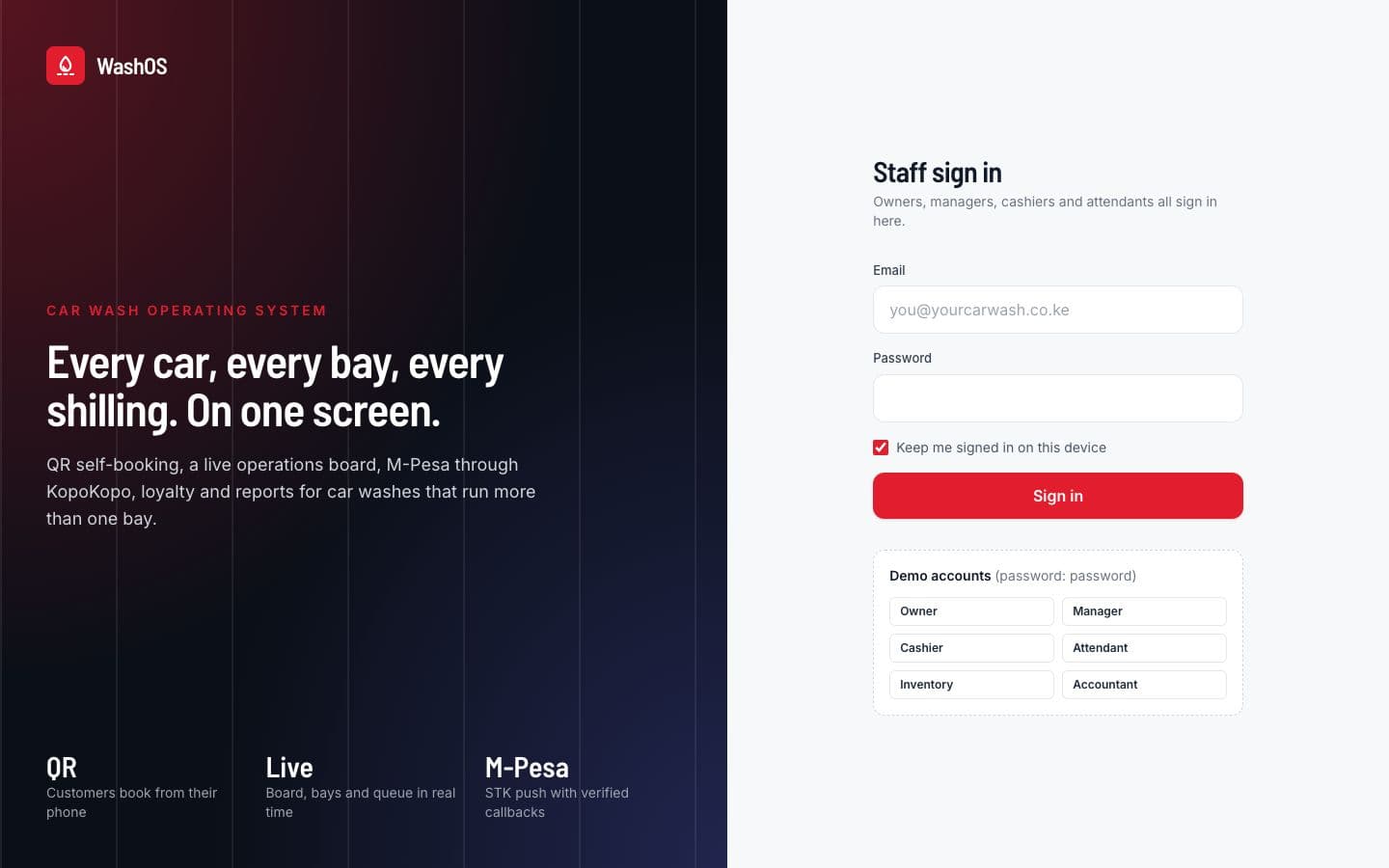Nexorra WashOS website